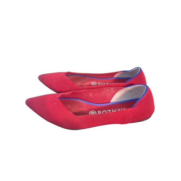 Rothy's Shoes - Rothy's The Point Women’s 8.5 Chili Red Knit Fabric Ballet Flats Slip On Shoes R